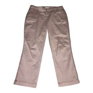 Maurices Pants Size 9/10 Dusty Pink Flat Front Button Zipper Pockets Casual Work